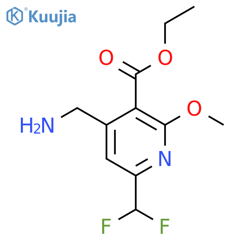 Ethyl 4-(aminomethyl)-6-(difluoromethyl)-2-methoxypyridine-3-carboxylate structure