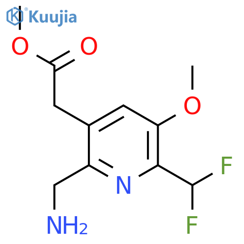 Methyl 2-(aminomethyl)-6-(difluoromethyl)-5-methoxypyridine-3-acetate structure