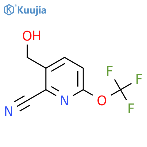2-Cyano-6-(trifluoromethoxy)pyridine-3-methanol structure