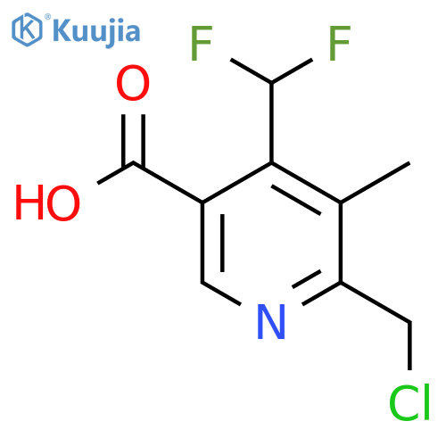 2-(Chloromethyl)-4-(difluoromethyl)-3-methylpyridine-5-carboxylic acid structure