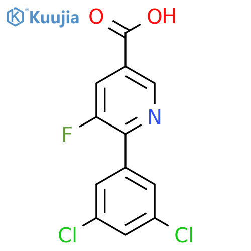 6-(3,5-Dichlorophenyl)-5-fluoronicotinic acid structure