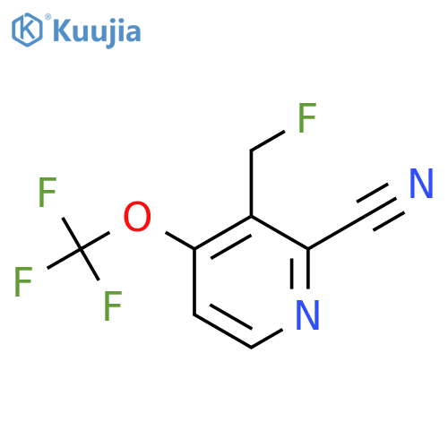 2-Cyano-3-(fluoromethyl)-4-(trifluoromethoxy)pyridine structure