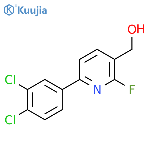 6-(3,4-Dichlorophenyl)-2-fluoropyridine-3-methanol structure