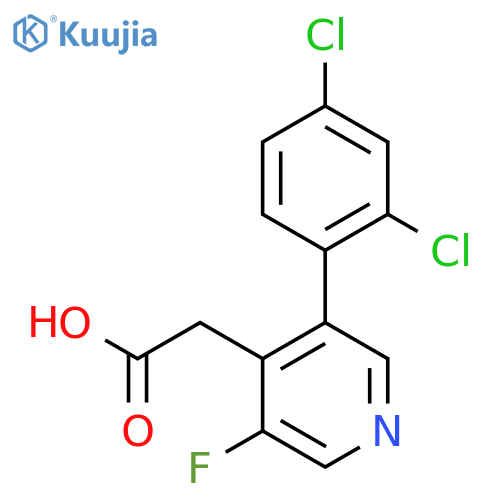 3-(2,4-Dichlorophenyl)-5-fluoropyridine-4-acetic acid structure