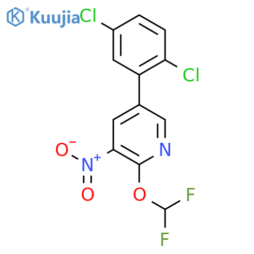 5-(2,5-Dichlorophenyl)-2-(difluoromethoxy)-3-nitropyridine structure