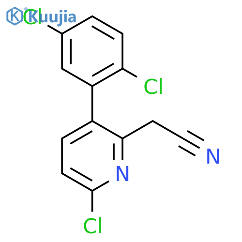 6-Chloro-3-(2,5-dichlorophenyl)pyridine-2-acetonitrile structure