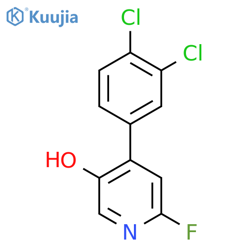 4-(3,4-Dichlorophenyl)-2-fluoro-5-hydroxypyridine structure