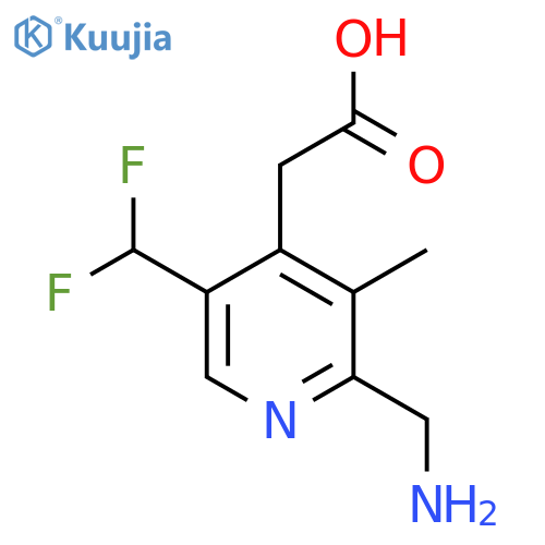 2-(Aminomethyl)-5-(difluoromethyl)-3-methylpyridine-4-acetic acid structure