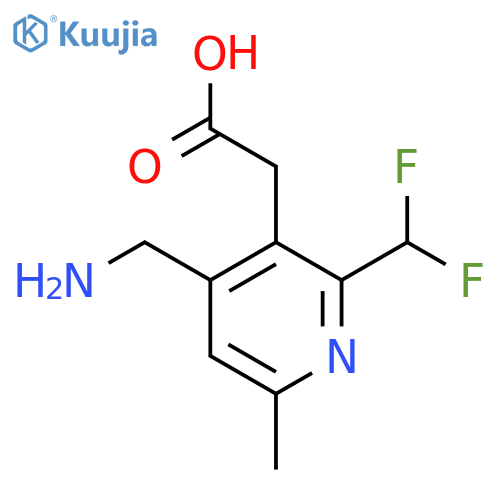 4-(Aminomethyl)-2-(difluoromethyl)-6-methylpyridine-3-acetic acid structure