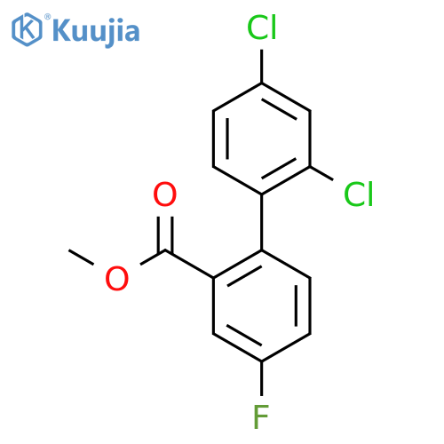 2',4'-Dichloro-4-fluoro-biphenyl-2-carboxylic acid methyl ester structure