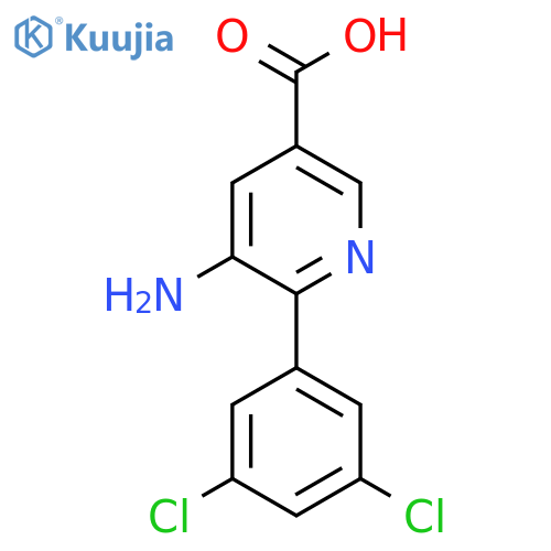 5-Amino-6-(3,5-dichlorophenyl)nicotinic acid structure