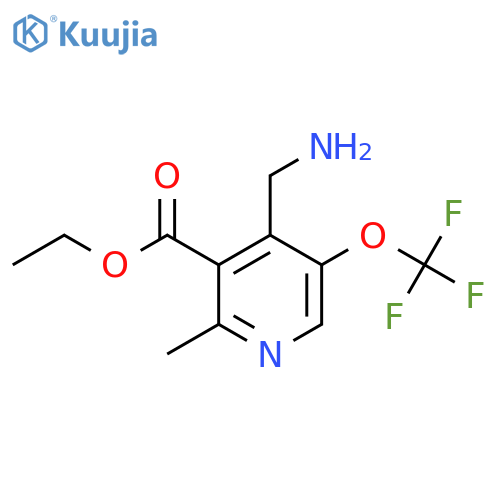 Ethyl 4-(aminomethyl)-2-methyl-5-(trifluoromethoxy)pyridine-3-carboxylate structure