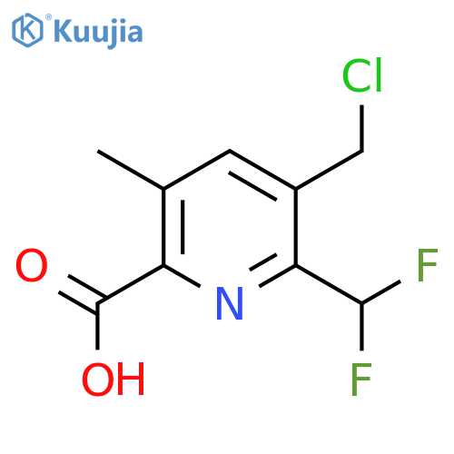 3-(Chloromethyl)-2-(difluoromethyl)-5-methylpyridine-6-carboxylic acid structure