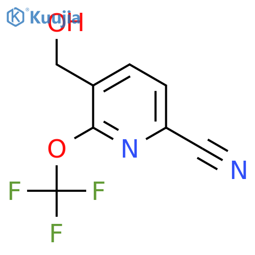 6-Cyano-2-(trifluoromethoxy)pyridine-3-methanol structure