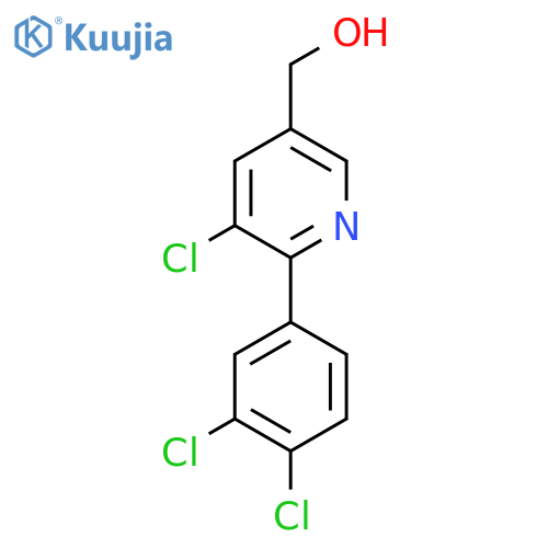 3-Chloro-2-(3,4-dichlorophenyl)pyridine-5-methanol structure