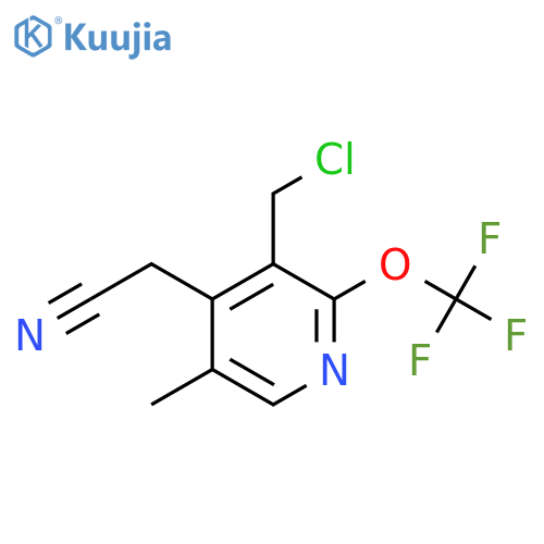 3-(Chloromethyl)-5-methyl-2-(trifluoromethoxy)pyridine-4-acetonitrile structure