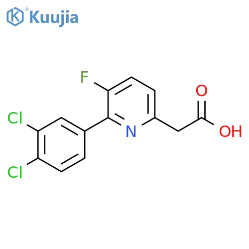 2-(3,4-Dichlorophenyl)-3-fluoropyridine-6-acetic acid structure