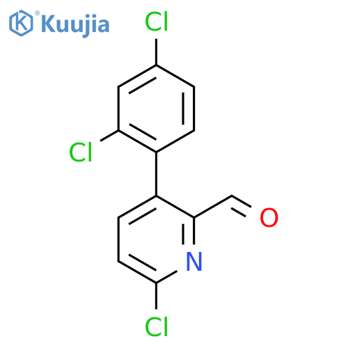 6-Chloro-3-(2,4-dichlorophenyl)picolinaldehyde structure