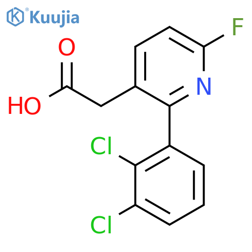 2-(2,3-Dichlorophenyl)-6-fluoropyridine-3-acetic acid structure
