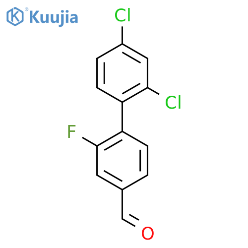 2',4'-Dichloro-2-fluoro-biphenyl-4-carboxaldehyde structure
