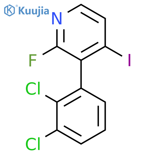 3-(2,3-Dichlorophenyl)-2-fluoro-4-iodopyridine structure