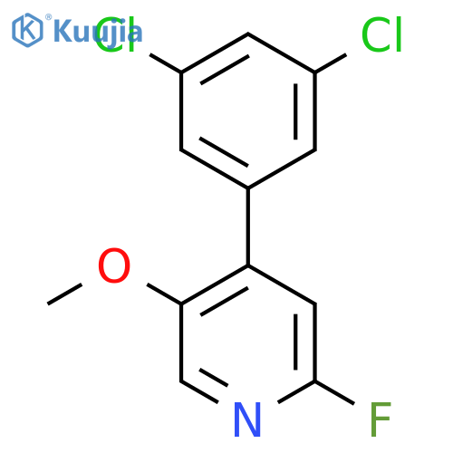4-(3,5-Dichlorophenyl)-2-fluoro-5-methoxypyridine structure