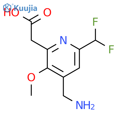4-(Aminomethyl)-6-(difluoromethyl)-3-methoxypyridine-2-acetic acid structure