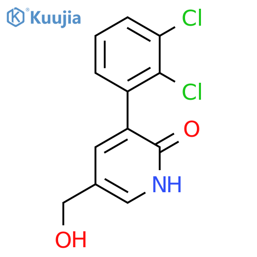 3-(2,3-Dichlorophenyl)-2-hydroxypyridine-5-methanol structure