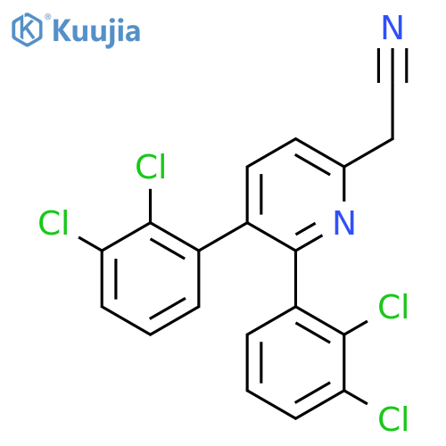 3,2-Bis(2,3-dichlorophenyl)pyridine-6-acetonitrile structure