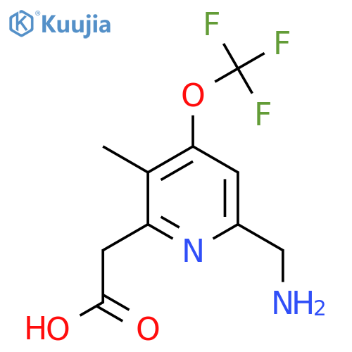 6-(Aminomethyl)-3-methyl-4-(trifluoromethoxy)pyridine-2-acetic acid structure