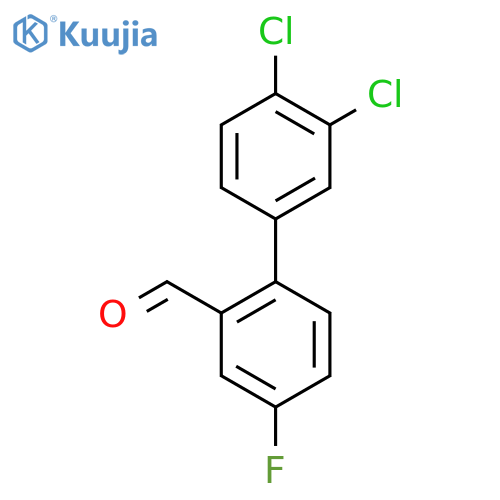 3',4'-Dichloro-4-fluoro-biphenyl-2-carboxaldehyde structure