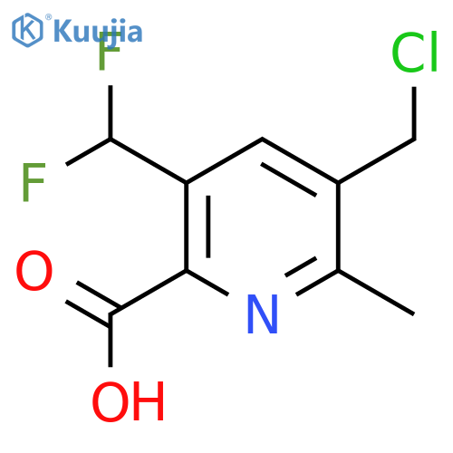 3-(Chloromethyl)-5-(difluoromethyl)-2-methylpyridine-6-carboxylic acid structure