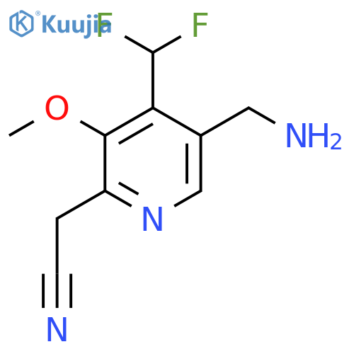 5-(Aminomethyl)-4-(difluoromethyl)-3-methoxypyridine-2-acetonitrile structure