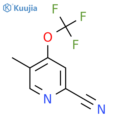 2-Cyano-5-methyl-4-(trifluoromethoxy)pyridine structure