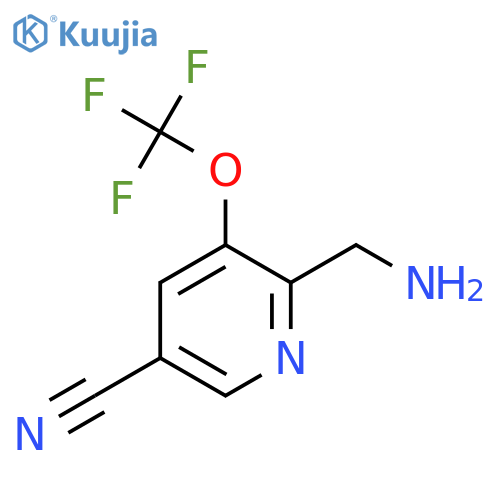 2-(Aminomethyl)-5-cyano-3-(trifluoromethoxy)pyridine structure