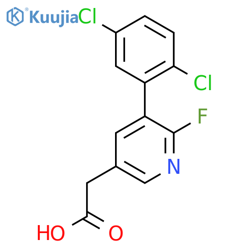 3-(2,5-Dichlorophenyl)-2-fluoropyridine-5-acetic acid structure