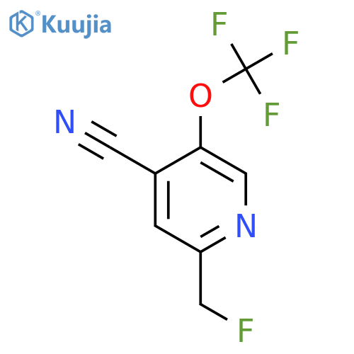 4-Cyano-2-(fluoromethyl)-5-(trifluoromethoxy)pyridine structure