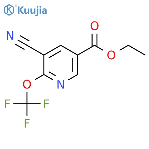Ethyl 3-cyano-2-(trifluoromethoxy)pyridine-5-carboxylate structure