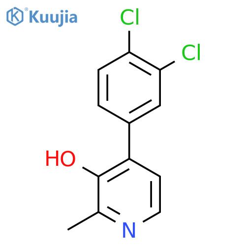 4-(3,4-Dichlorophenyl)-3-hydroxy-2-methylpyridine structure
