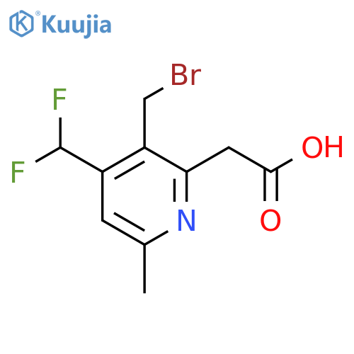 3-(Bromomethyl)-4-(difluoromethyl)-6-methylpyridine-2-acetic acid structure