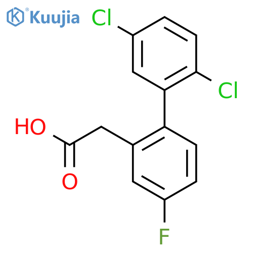 (2',5'-Dichloro-4-fluoro-biphenyl-2-yl)-acetic acid structure