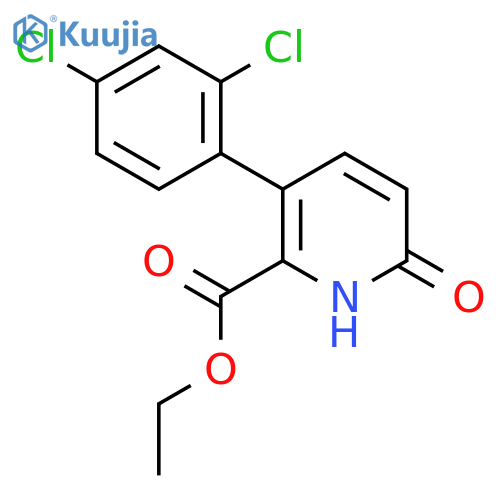 Ethyl 3-(2,4-dichlorophenyl)-6-hydroxypicolinate structure