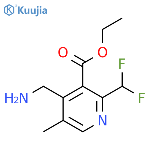 Ethyl 4-(aminomethyl)-2-(difluoromethyl)-5-methylpyridine-3-carboxylate structure
