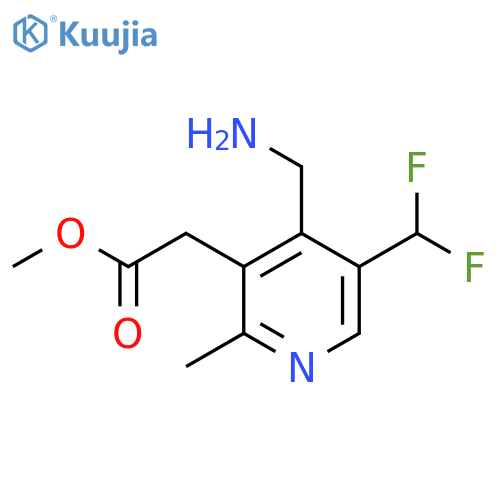 Methyl 4-(aminomethyl)-5-(difluoromethyl)-2-methylpyridine-3-acetate structure
