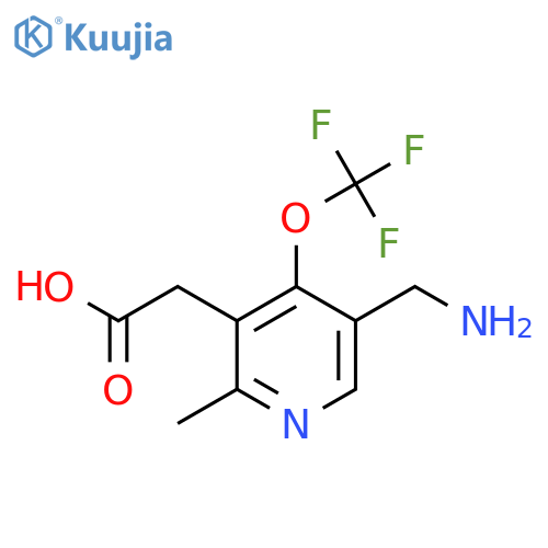 5-(Aminomethyl)-2-methyl-4-(trifluoromethoxy)pyridine-3-acetic acid structure
