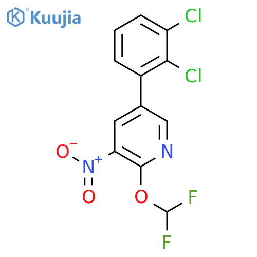 5-(2,3-Dichlorophenyl)-2-(difluoromethoxy)-3-nitropyridine structure