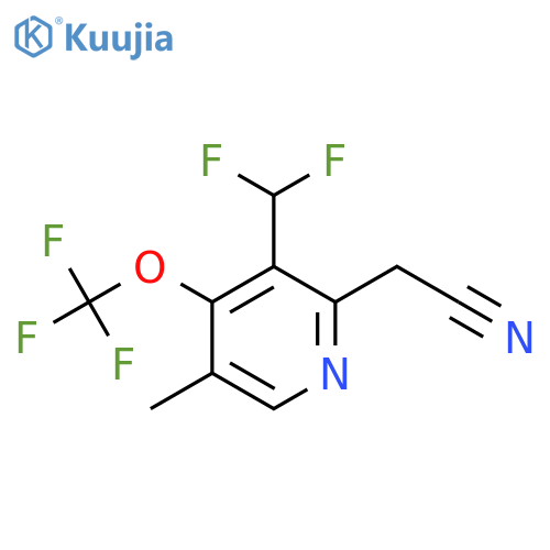 3-(Difluoromethyl)-5-methyl-4-(trifluoromethoxy)pyridine-2-acetonitrile structure