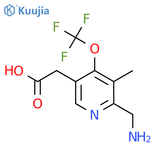 2-(Aminomethyl)-3-methyl-4-(trifluoromethoxy)pyridine-5-acetic acid structure