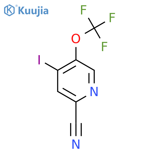 2-Cyano-4-iodo-5-(trifluoromethoxy)pyridine structure