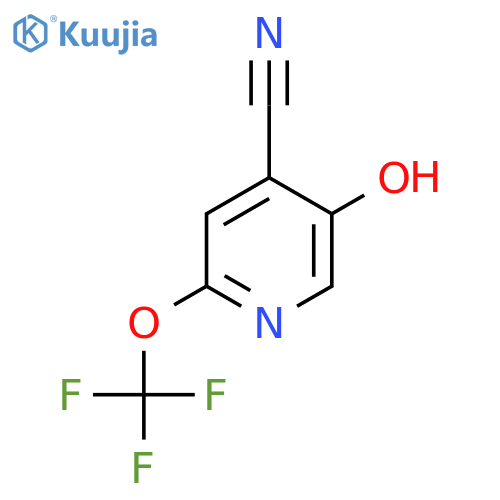 4-Cyano-5-hydroxy-2-(trifluoromethoxy)pyridine structure